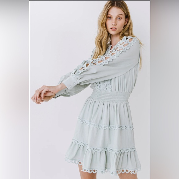 Endless Rose LACE TRIM MINI DRESS, size XS - Picture 3 of 10